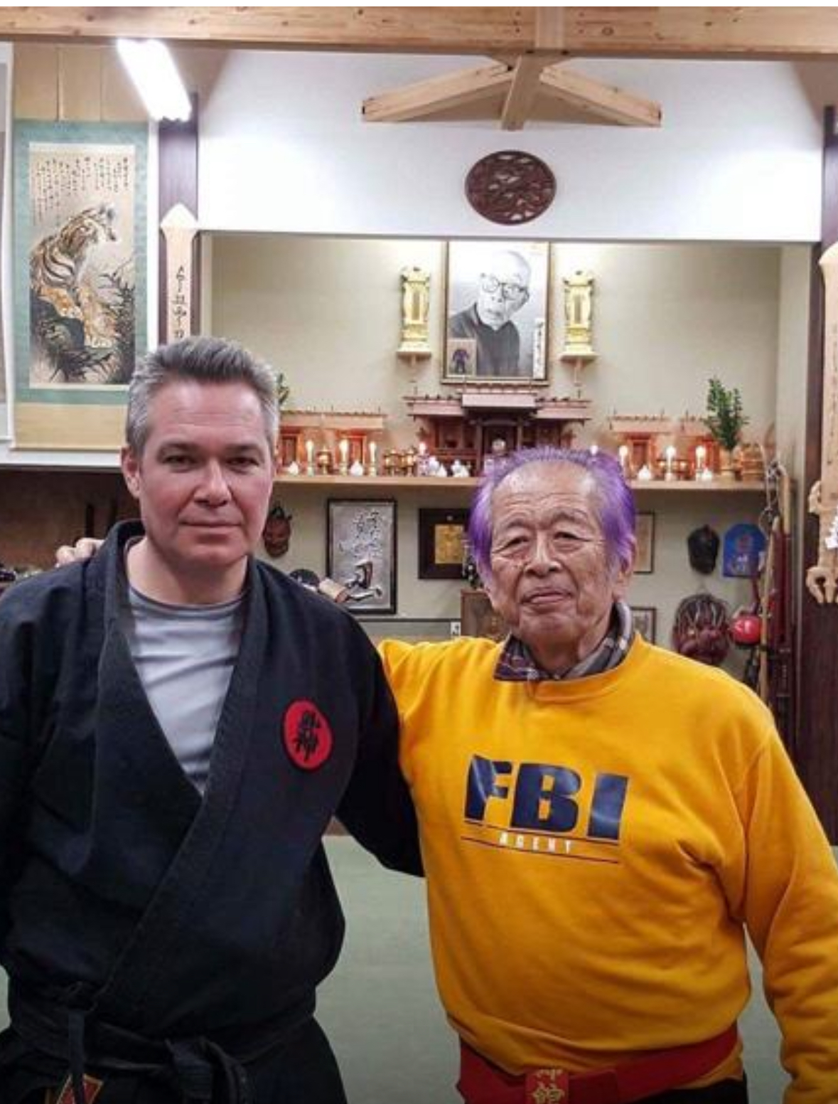 Dermot Hughes with Soke Masaaki Hatsumi
